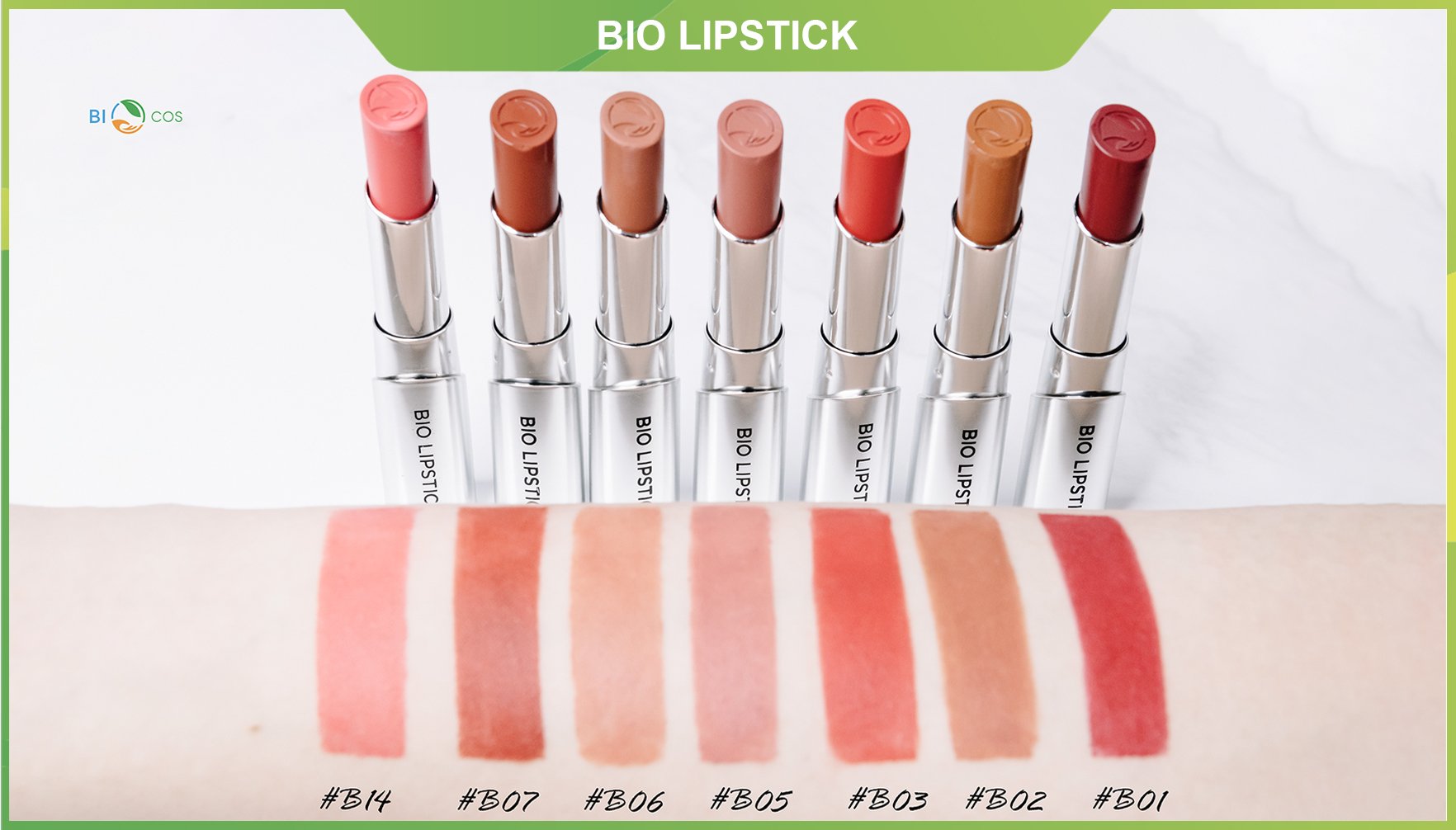 cac-mau-Son-Bio-Lipsticks